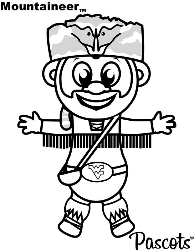 West Virginia University Mountaineer Mascot Coloring Page