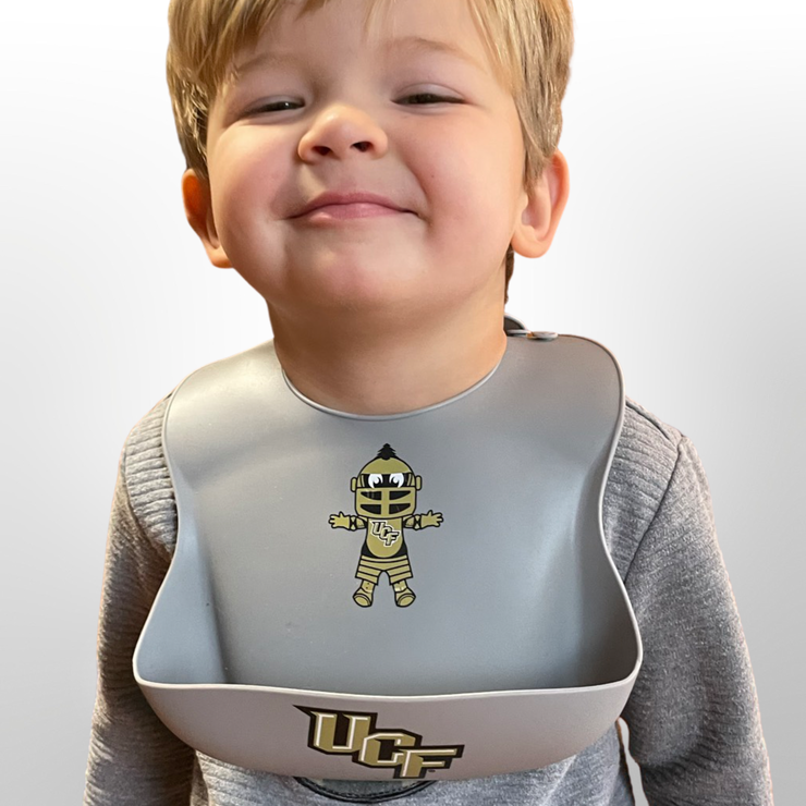 UCF Knightro Silicone Bucket Bib with Baby